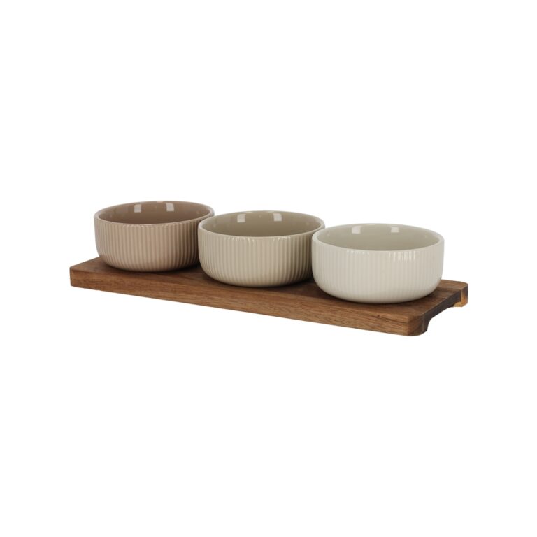 Geschenken met aandacht Support your locals XL - serveerplank met 3 schaaltjes